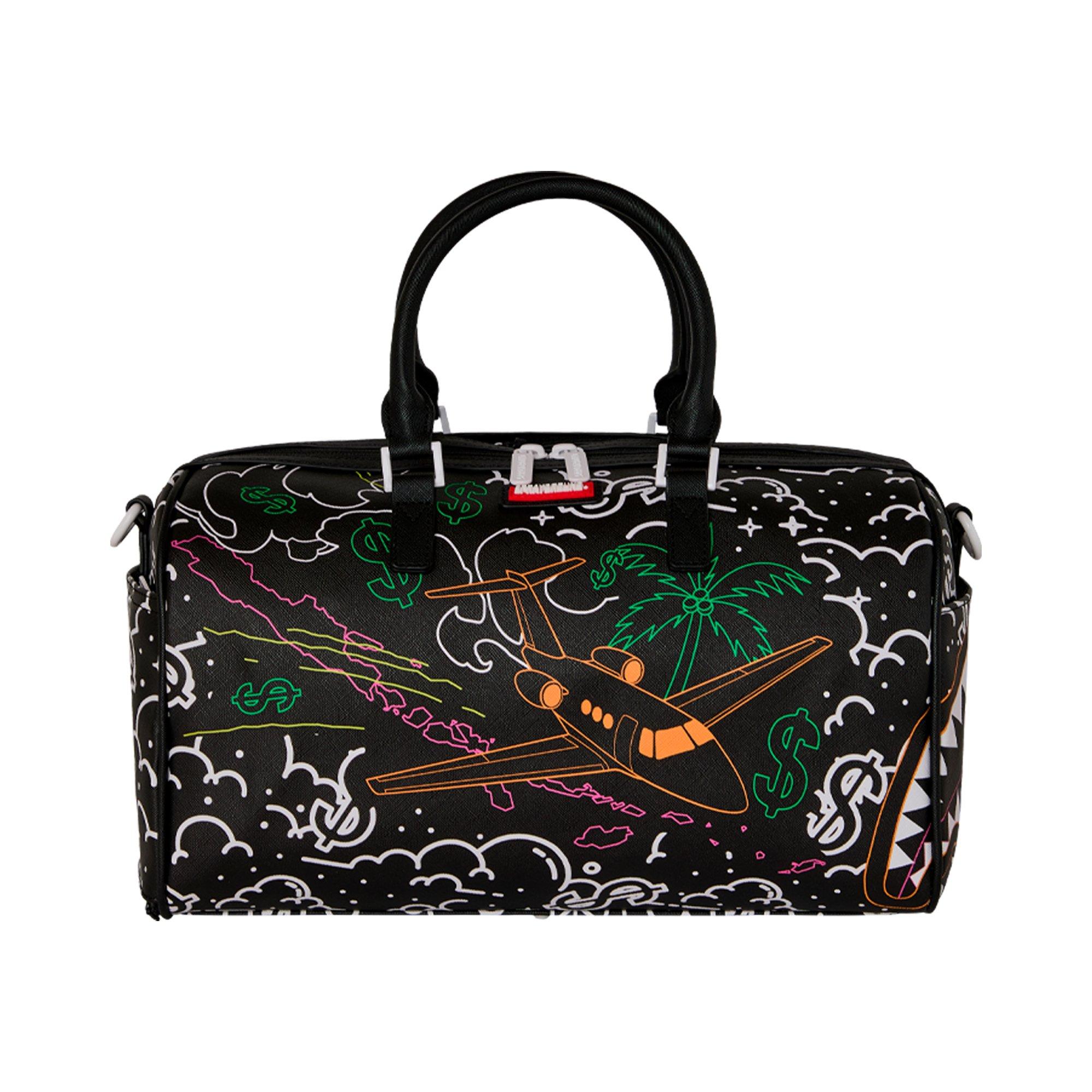 Sprayground Doodle Jet Mini Duffle Bag - Black - BLACK